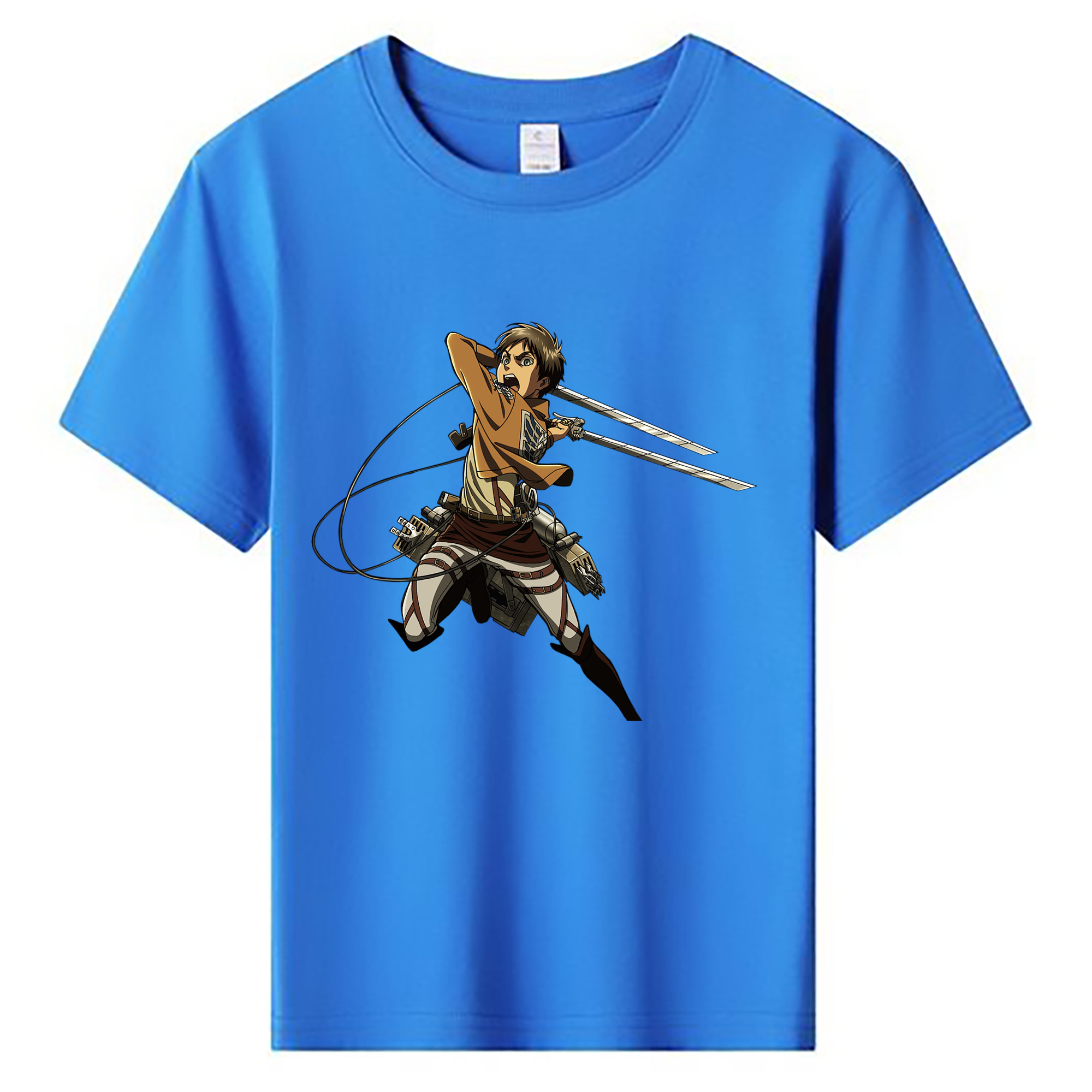 （画像用） 進撃の巨人 エレン･イェーガー Attack on Titan Eren Jäger 綿100％キッズTシャツ（フロントプリント）
